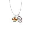 thumbnail image 2 of Delight Jewelry Goldtone Translucent Brown Center with Clear Crystals Spinner Best Mom Ever Charm Necklace, 2 of 4