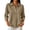 113#Khaki, variant on Womens Polo Shirts 3/4 Sleeve Solid Color Button Lapel Collar Business Casual Golf Tops Sky Blue XL
