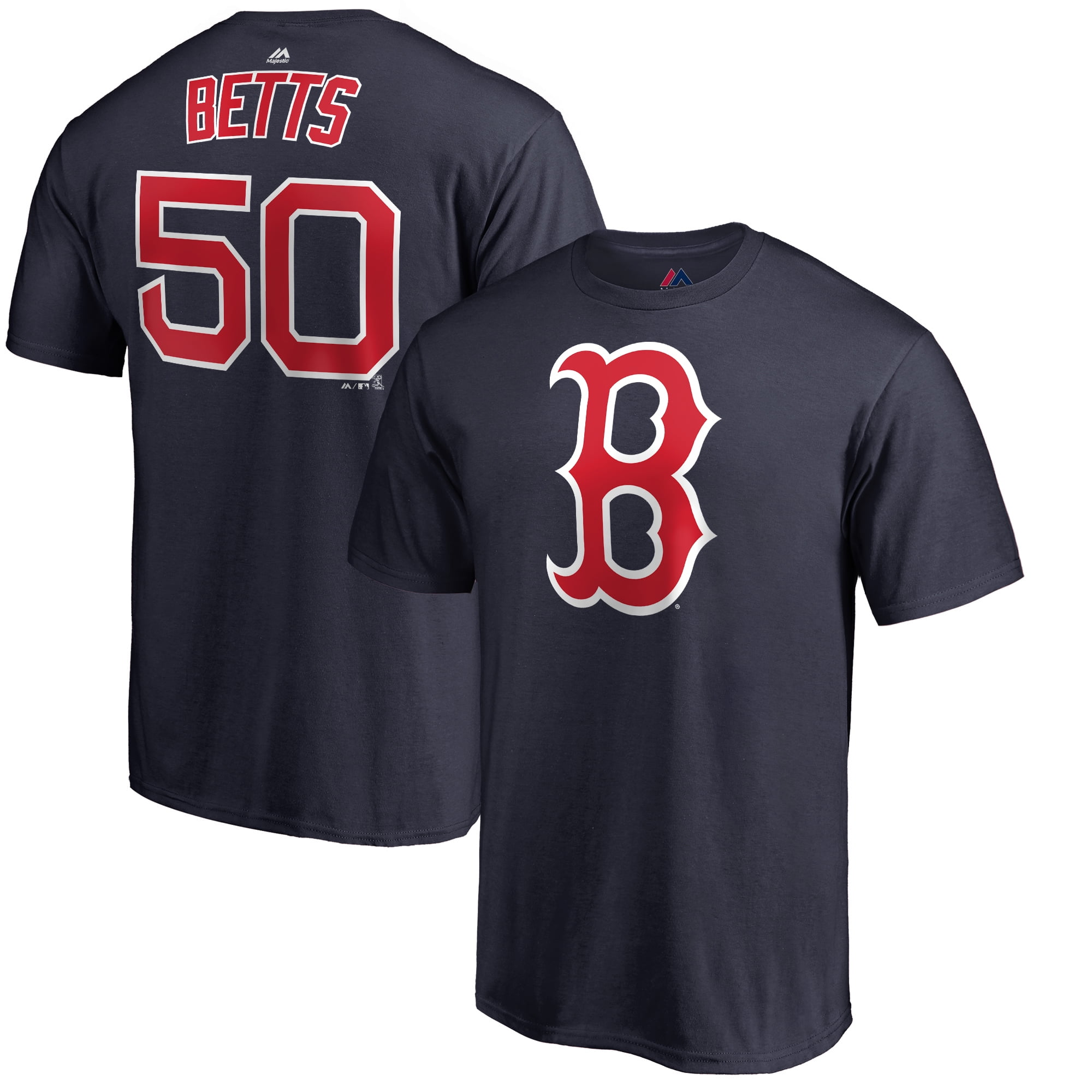 Mookie Betts Boston Red Sox Majestic Double Play Cap Logo Name & Number T-Shirt - Navy ...2000 x 2000
