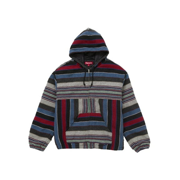 Supreme Men's Woven Stripe Hooded Jacket Black, from StockX