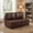 Dark Brown, variant on LQLI Modular Sectional Loveseat Sofa with Storage, PU 2-Seater Sofa for Living Room, Bedroom , Convertible Shapes