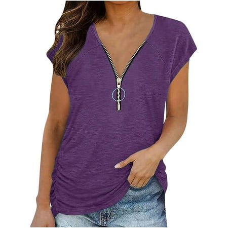 

Going Out Tops for Women Tshirts Shirts for Women Graphic Womens Solid Color Tshirts Short Sleeve Bra Top V Neck Y3k Tee Shirts Blusas de Mujer Elegantes