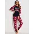 thumbnail image 2 of Ekouaer Women's Pajama Set Christmas Pjs Long Sleeve Print Tops and Pajamas Pants Soft Sleepwear Set, 2 of 6