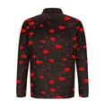 thumbnail image 4 of Blusa y camisa de manga larga con cuello vuelto para hombre, jersey de solapa con cremallera de manga larga, blusa informal con estampado de San Valentín para hombre, blusa de poliéster, 4 of 5