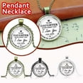 thumbnail image 2 of Retro Pocket Watch Pendant Necklace for Women Classic Handmade Memory Choker Necklace To MY Daughter I Love You Jewelry Gift, 2 of 5