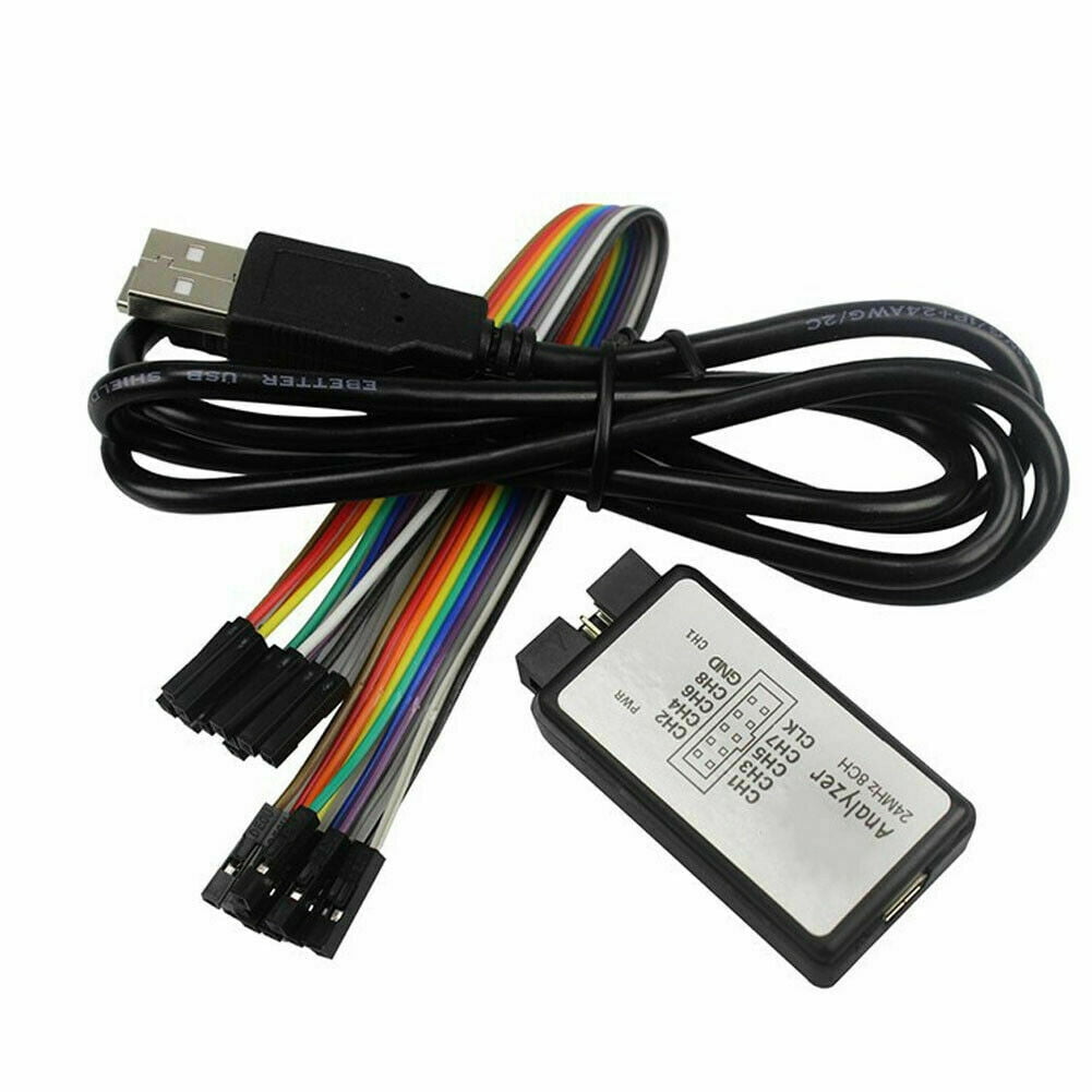 USB Logic Analyzer 24MHZ 8 Channel 12C UART SPI IIC CAN 1Wire Debug For