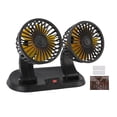 thumbnail image 2 of Dual Head USB Car Fan, Improves Air Circulation Portable Car Cooling Fan 2 Wind Speed 360 Adjustable Easy Installation  for Trucks RV Sedans Boats Buses, 2 of 7