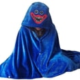 thumbnail image 4 of Poppy Playtime Huggy Wuggy Hooded Plush Blanket Cape Nightwear Sleeping Camping Rugs - Jxlgv, 4 of 4
