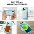thumbnail image 4 of Heavy Duty Case for iPhone 12/iPhone 12 Pro, Rugged PC Soft TPU Shockproof Magnetic Triple-Layers Protective Cover Compatible with MagSafe Wireless Charging Military Grade Lens Protection Case,Blue, 4 of 6