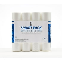 Smart Pack 1 Micron NSF Sediment Water Filter For RO, DI, Whole House, Ice Machine - Universal Size 2.5" x 10", 4 Pack