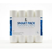 Smart Pack 1 Micron NSF Sediment Water Filter For RO, DI, Whole House, Ice Machine - Universal Size 2.5" x 10", 4 Pack