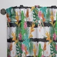 thumbnail image 3 of Designart 'Tropical Leaves Retro Pattern II' Mid-Century Modern Curtain Panel, 3 of 5