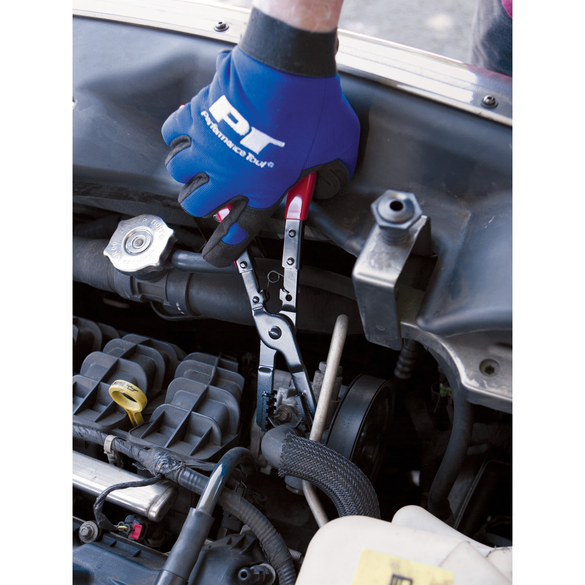 Performance Tool W80659 Multi-Angle Hose Clamp Plier for Hard-to-Reach Clamps with Quick Position Locking Mechanism and Steel Construction
