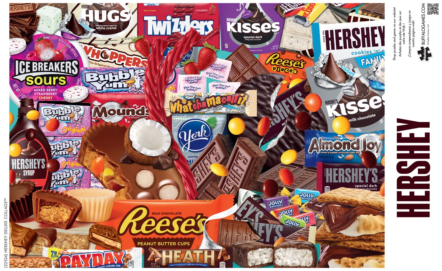 Buffalo Games Hershey Deluxe Collage 300-Piece 21.25 x 15-Inch Interlocking Jigsaw Puzzle for Adults Ages 14+