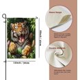 thumbnail image 2 of Spring Easter Tiger Wildlife Garden Flags 12x18 Inch Double Sided for Outside, Forest Wild Animal Eggs Standard Canvas Outdoor Flags, Landscape Front Yard Backyard Lawn Decoration, 2 of 6