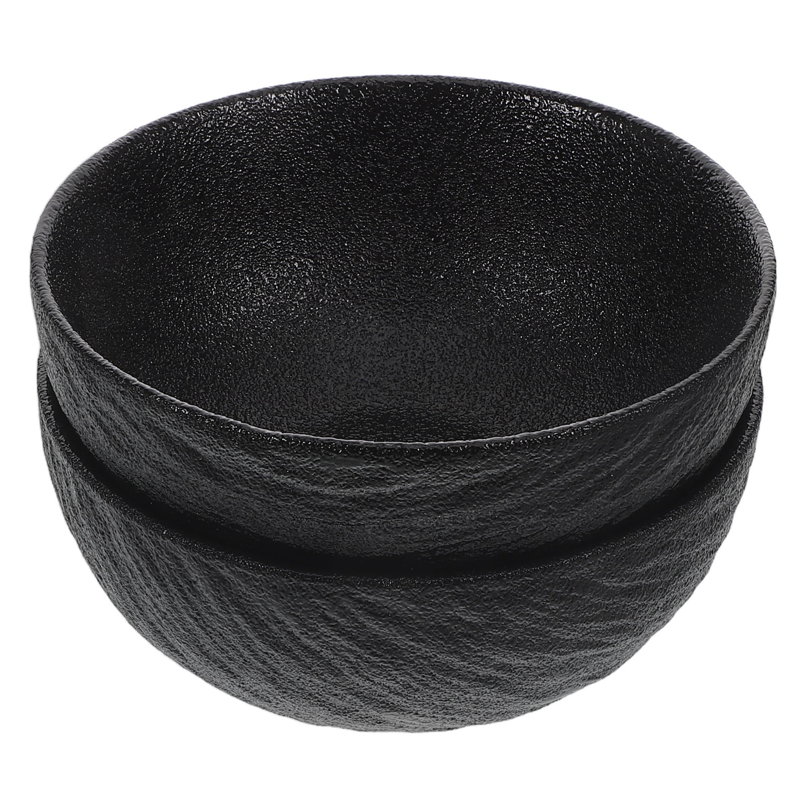 OUNONA 2pcs Rock Texture Ceramic Soup Bowls Set Porcelain Pasta