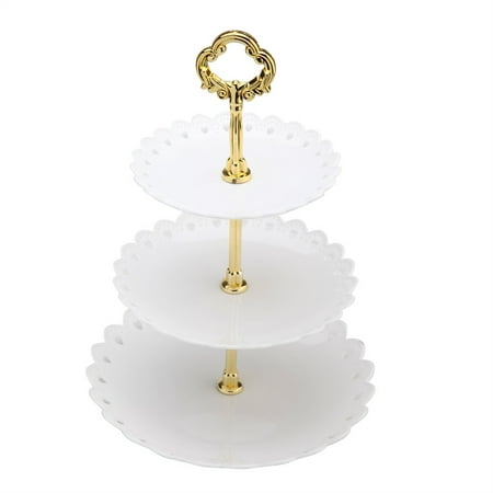 

Sunisery 3 Tier Cake Stand Fetivals Fruit Desserts Cupcake Candy Buffet Tea Snack Cookies Plate Stand Serving Platter Display