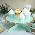 thumbnail image 6 of Efavormart 1 Tier - 13" Mint Cardboard Cupcake Stand - Gold Scalloped Edge Mini Dessert Cake Holder, 6 of 11