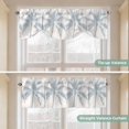 thumbnail image 5 of Tie Up Valance Curtain for Kitchen,Summer Coconut Tree on Vintage Wood Grain Rod Pocket Short Curtains Adjustable Tie-Up Shade Valances,Seaside Plants Window Treatment for Bathroom Living Room, 5 of 9