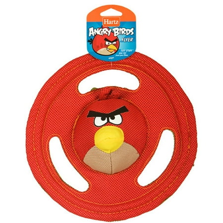 Hartz Angry Birds Tuff Stuff Flyer Squeaker Dog Toy, Color May Vary