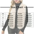 thumbnail image 3 of Hueook Faux Fur Jacket Womens Ladies Warm Faux Furry Coat Jacket Winter Solid V-neck Sleeveless Outerwear Yellow XL, 3 of 7