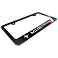 thumbnail image 3 of Ford Mustang Tri-Bar Stripe Black Metal License Plate Frame, 3 of 6