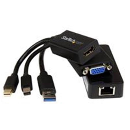 UPC: 0065030859110 | StarTech.com MSTP3MDPUGBK Surface Pro 3 HDMI VGA and Gigabit Ethernet Adapter Bundle – MDP to HDMI / VGA – USB 3.0 to GbE