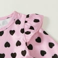 thumbnail image 6 of Mikrdoo Baby Girls Outfits Heart Print Ruffle Tops Ripped Jeans Pants 2Pcs Winter OOTD Pink 2-3 Years, 6 of 9