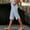 Light Blue, variant on SwiftWear Women's Casual Cotton Linen Striped Knee Length Shorts with Pockets High Waisted Relaxed Fit Long Shorts