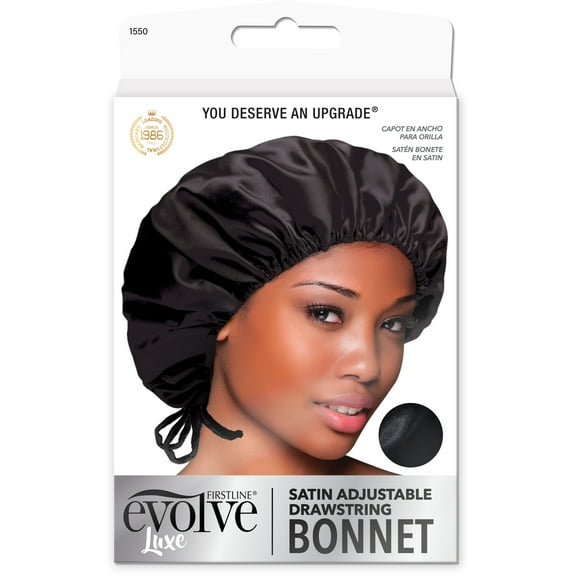 Evolve Luxe Satin Adjustable Bonnet Black