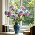 thumbnail image 6 of MMJ Artificial Flowers 3 Heads Large Dahlia Silk Bloom Faux Peony Stem for Home Dining Table Wedding Hotel Decor 25.19in, 6 of 6