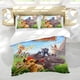 thumbnail image 5 of Guardia del León Conjunto de sábanas temático, trío de piezas, cómodo y amigable con la piel, diseño único, regalo de decoración para el hogar para familiares, amigos y fans, 90 cm * 190 cm, 5 of 6