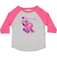 thumbnail image 3 of Inktastic I Love Hippos with Pink Hippo and Flowers Boys or Girls Toddler T-Shirt, 3 of 5
