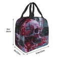 thumbnail image 3 of Balery Gothic Red Skull Cemetery Bolsa de Almuerzo Aislada – Caja de Almuerzo con Papel de Aluminio Grueso, Mantiene la Comida Fresca por 4 Horas, 3 of 8