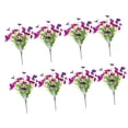 thumbnail image 2 of 8 piezas Flores artificiales Bouquet Resistente a la vegetación resistente a la intemperie Plantas Flores Arreglo para la decoración de, 2 of 9
