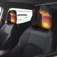 thumbnail image 4 of Headrest Covers for Cars Accessories Interior for Women Men 2Pcs - Sunset Western Cowgirl Head Rest Cover for Car Decorations, Car Headrest Cover for Car Decor Interior, 4 of 8