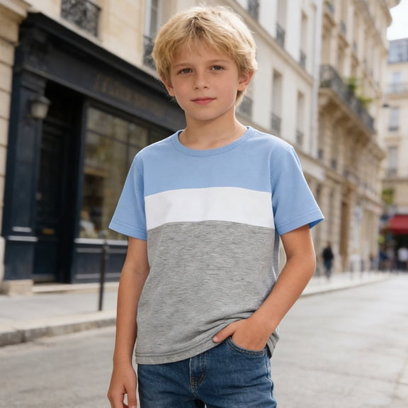 Tween Shirts Boys Short Sleeve T-Shirts Round Neck Boys Tee Shirts Casual Shirts for Tween 12-13 Years