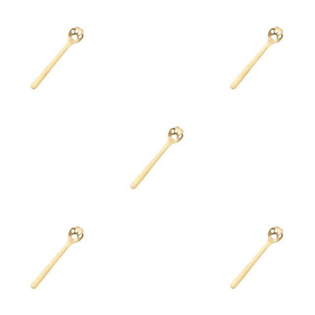 VONKY Cute Spoon For Tea Essential Teaware - Exquisite And Practical Stainless Steel Spoon Stainless Steel Sugar Spoon For Tea Cat's Claw gold 1 5Set