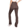 thumbnail image 3 of Love Tree Women's High Rise Bootcut 32" Inseam Yoga Pant Leggings  (Cocoa, Large), 3 of 3