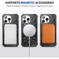 thumbnail image 3 of Rotatable  Ring Case for iPhone 13 Pro,Compatible with MagSafe with 360° Ring Stand Shockproof Phone Cover Case for iPhone 13 Pro Black, 3 of 12