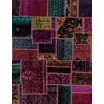 thumbnail image 1 of Ahgly Company Machine Washable Indoor Rectangle Abstract Velvet Maroon Purple Area Rugs, 5' x 7', 1 of 7
