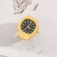 thumbnail image 4 of Adjustable Ring Watch, Gold Black Finish, Stainless Steel, Valentine Day Gift, Statement Finger Jewelry, Mini Clock, 1 Pc, 4 of 8