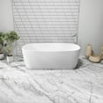thumbnail image 2 of Vinnova Azagra 67" x 31.5" Oval Acrylic Freestanding Soaking Bathtub in Matte White, 2 of 6