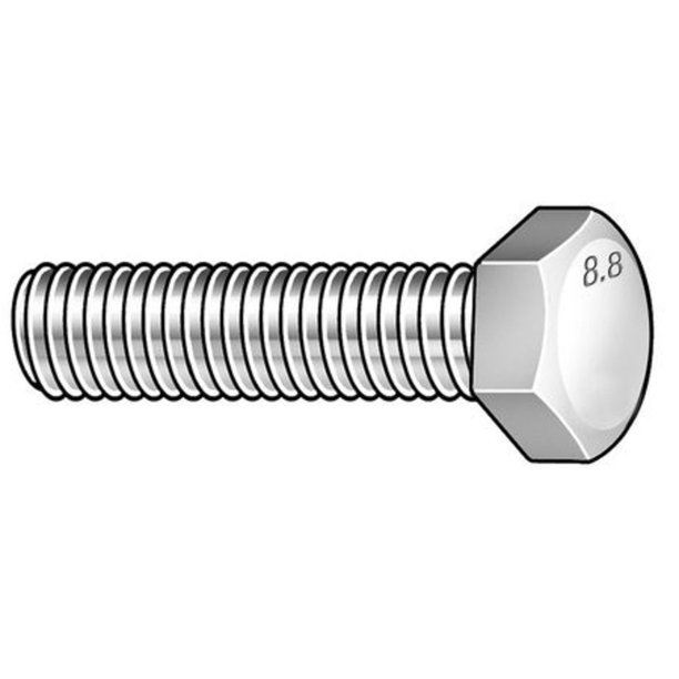 M121.25 x 20 mm. Class 8.8 Zinc Plated Fine Hex Head Cap Screws, 25 pk