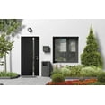 thumbnail image 3 of Front Exterior Prehung Steel Door / Cynex 6777 Black / Stainless Inserts Single Modern Painted-W32" x H80"-Left-hand Outswing, 3 of 6