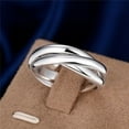 thumbnail image 2 of Glossy Copper Ring: Unisex European and American Style Geometric Retro Design Statement Ring for Fashion Enthusiasts, 2 of 6