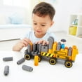 thumbnail image 4 of Hape: PolyM: Construction Site - Yellow-Grey - 43pc Building Blocks Toy Set, Figurine, Build & Play, Open Play & Inspiration Card, Toddlers & Kids 2+, 4 of 9
