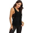 thumbnail image 3 of High-quality SweatyRocks Women's Sleeveless Scoop Neck Shirt Contract Mesh Racerback Tank Top, 3 of 5