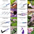 thumbnail image 3 of Juego de herramientas de jardín JUMPHIGH de 10 piezas con estampado floral y estuche, 3 of 7