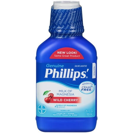 - Phillips' Milk Of Magnesia Liquid Laxative, Wild Cherry, 26 Fl Oz